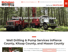 Tablet Screenshot of nicholsondrillinginc.com